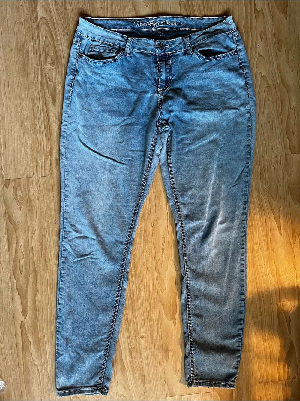 Revolution revolt Curvy High-Rise Blue Stretch Jeans